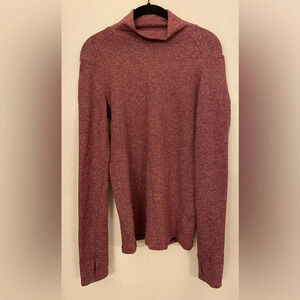 Lululemon Ready to Rulu Mock Neck Long Sleeve Heathered Red Size 4